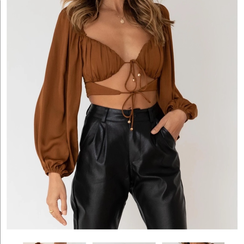 Hussh rare moments crop in chocolate